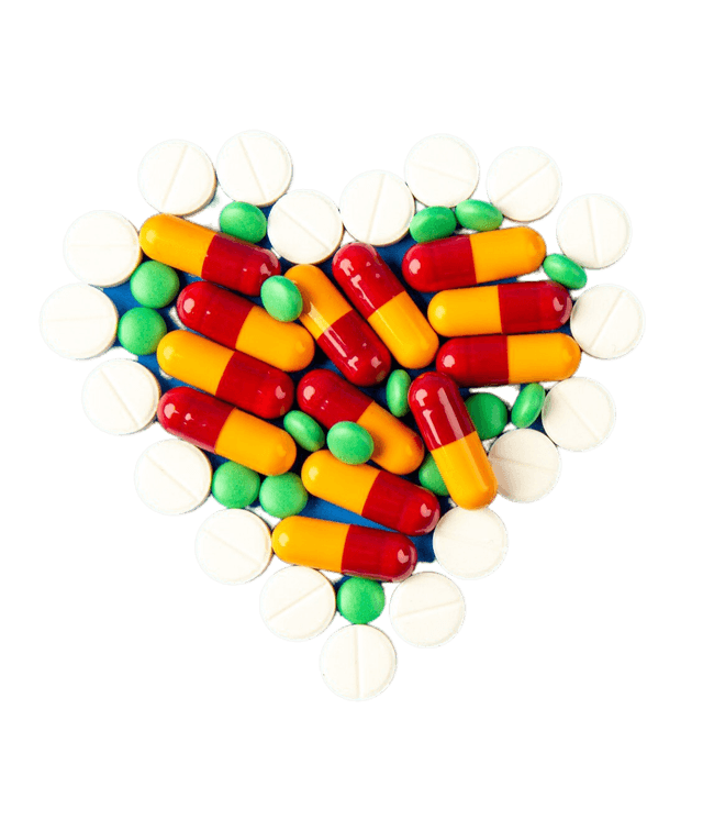 Heart made of supplements